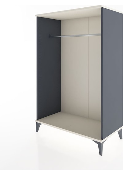 Hyperion Dolap Tek Askılı 88x44x134 Antrasit-aytaşı Antrasit
