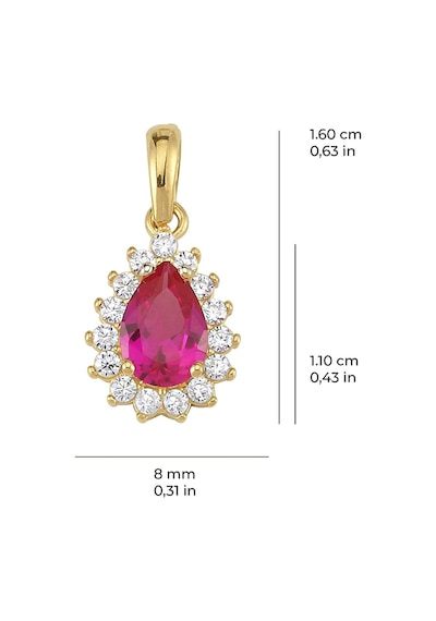 Goldkupe 14 Ayar Yakut Altın Kolye Ucu 0,99 Gr-3225