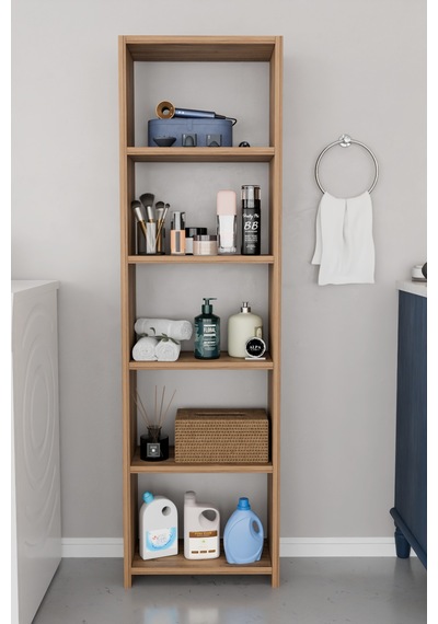 Alpaevmobilya Ahşap 5 Raflı 150 Cm Çok Amaçlı Açık Banyo Dolabı Düzenleyici Raf Ve Çamaşır Odası Dolabı Atlantik Çam Alpaevmobilya Ahşap 5 Raflı 150 Cm Çok Amaçlı Açık Banyo Dolabı Düzenleyici Raf Ve Çamaşır Odası Dolabı Atlantik Çam