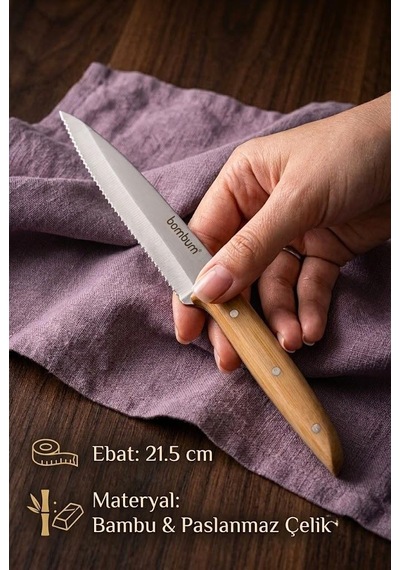 Bambum Gea - Steak Bıçağı Küçük Kahverengi