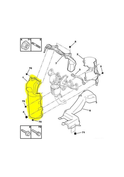 Turbo Isı Kalkanı Ön 206-307-bıpper-nemeo-207-c1-c2-c3-xsara 1.4hdı 1723y4-1723r4