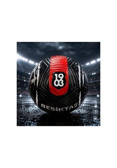 Siyah Kırmızı Lisanslı Futbol Topu Çok Renkli