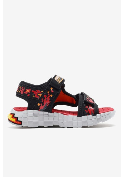 Skechers Mega Craft Siyah-kırmızı Erkek Çocuk Sandalet