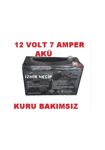 Alarm Paneli Aküsü 12 Volt 7 Amper Orbus Taze Akü