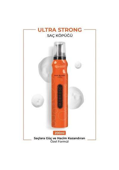 Ultra Strong Saç Köpük 200 Ml - Ultra Güçlü Tutuş - Mrfs