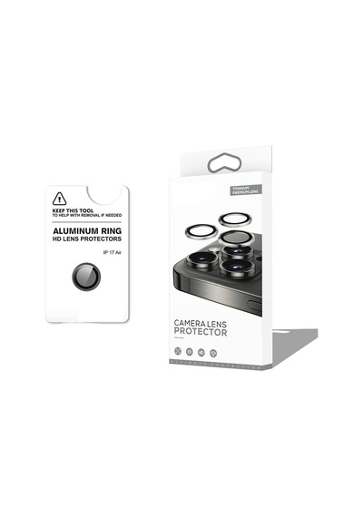 Apple Uyumlu   iPhone 17 Air Cl-12 Premium Safir Parmak İzi Bırakmayan Anti-reflective Kamera Lens Koruyucu