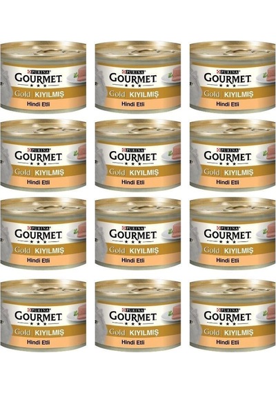 Purina Gourmet Gold Kıyılmış Hindili Kedi Konservesi 12 x 85 G