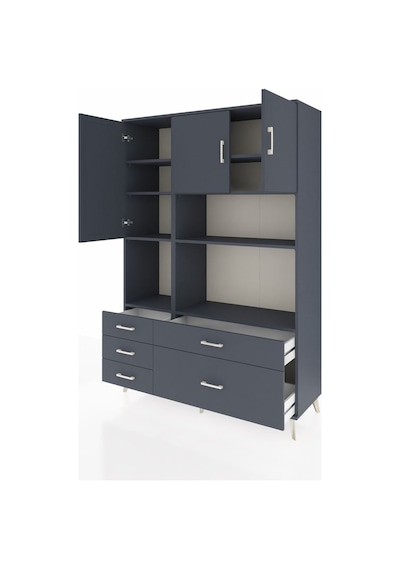 Hyperion Dolap 8 Raflı 5 Çekmeceli 3 Kapaklı 132x44x195 Antrasit-antrasit/antrasit Antrasıt/antrasıt Hyperion Dolap 8 Raflı 5 Çekmeceli 3 Kapaklı 132x44x195 Antrasit-antrasit/antrasit Antrasıt/antrasıt