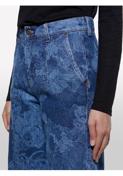 Sisley %100 Pamuk Baskılı Normal Bel Relaxed Fit Denim Pantolon Kadın Haki Yeşili Pantolon - 325a4w9klf07l Sisley %100 Pamuk Baskılı Normal Bel Relaxed Fit Denim Pantolon Kadın Haki Yeşili Pantolon - 325a4w9klf07l