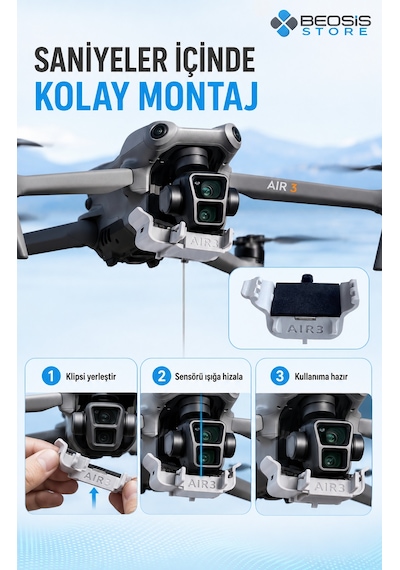 Djı Air 3 / Air 3s Yük Bırakma Aparatı Henwafx Işık Sensörlü Airdrop Modülü