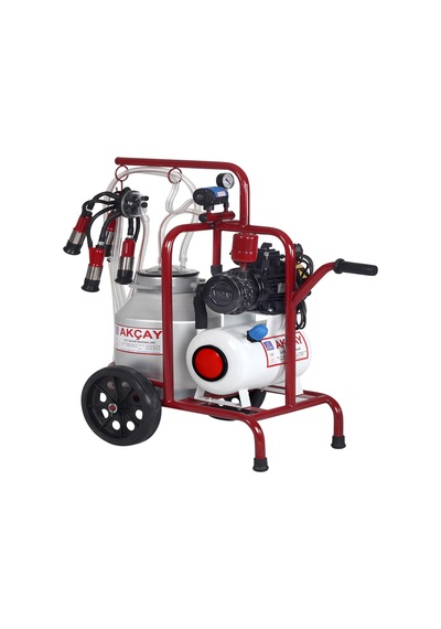 Tek Sağım Kuru Sistem 30 Lt Alüminyum Güğümlü Süt Sağım Makinesi