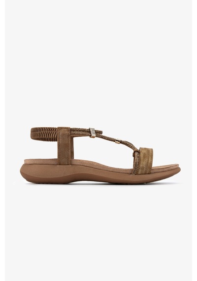 Valmenti Kadın Hakiki Deri Camel Düz Sandalet 1141 47962-4 Bn Sndlt Y26 Camel/bronze/strass