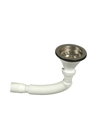 Körüklü Çöpmak Süzgeçli Mutfak Eviye Gider Sifonu Tekli Eko