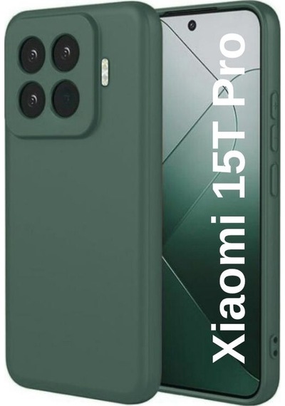 Xiaomi 15t Pro Uyumlu Silikon Kılıf - Kamera Korumalı Esnek Pastel Renk Kapak - Yeşil Yeşil