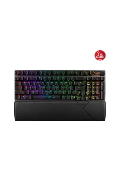 Asus Rog Strıx Scope Iı 96 Wl/nx Snow/abs/tr Wıreless Oyuncu Klavyesi 3 Farklı Bağlantı Türkçe Tuş Dizilimi 2.4ghz Rf, Bluetooth, Kablolu Rog Nx Sno