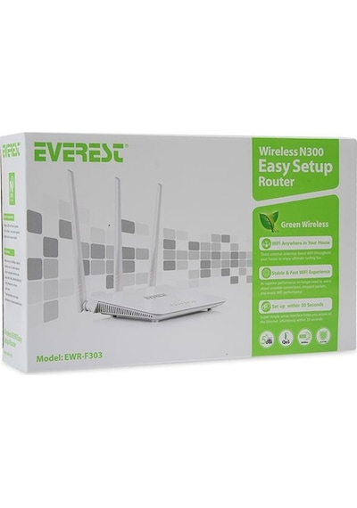 Everest EWR-F303 N300 300 Mbps 2.4 Ghz Router