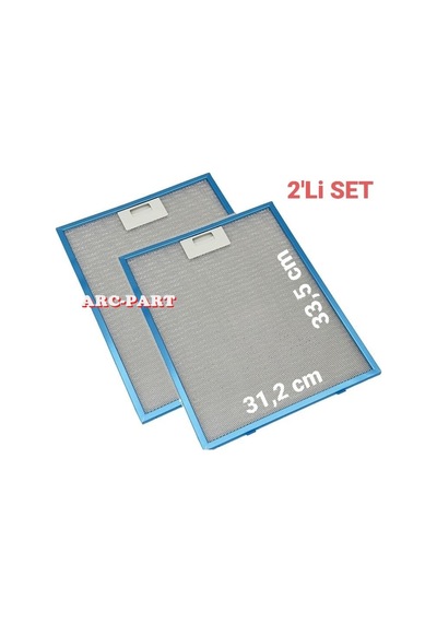 Silverline 3170 X7 70 Cm Davlumbaz Alüminyum Filtre 31,2x33,5 Cm - 2'li Set