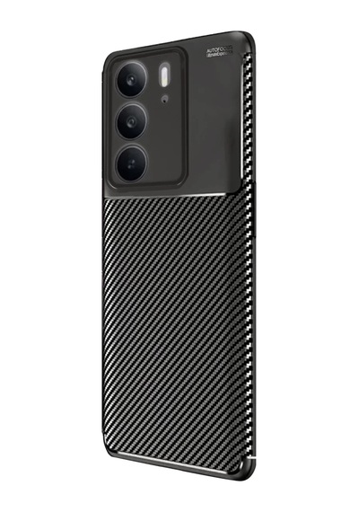 Bezos Realme C75 4g Uyumlu Auto Focus Karbon Kapak - Siyah Rengaren