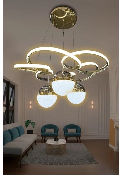 Florya 3 Top Modern Sarkıt Led Avize Çok Renkli
