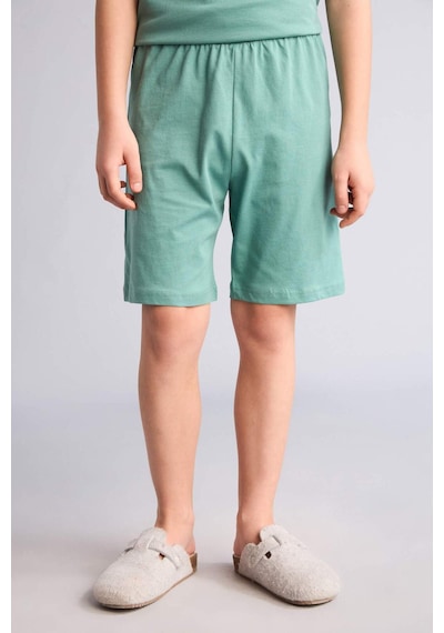 Defacto Baskılı Tişört Şort Pijama Takımı Erkek Çocuk G8829a826hsgn1095 Yeşil-gn1095