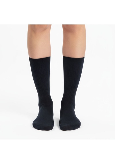 Gost Liria- 5 Li Siyah Ribanalı Unisex Soket Çorap Siyah