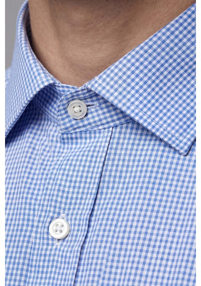 Xint Bisse Regular Fit Erkek Uzun Kollu Cepsiz Mavi Gömlek Bsgmkls25321 D35