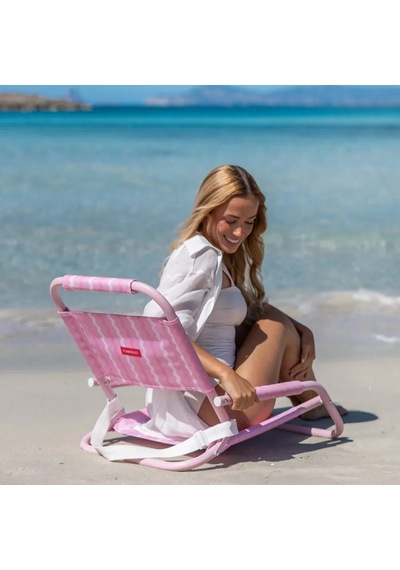 Flamingueo Alçak Katlanabilir Plaj Sandalyesi Bambina Pink Pembe
