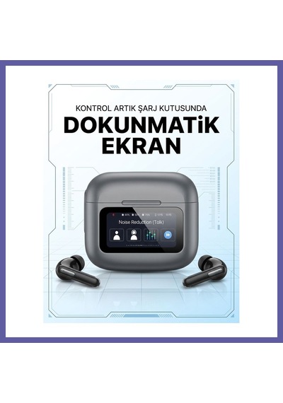 Bezos Snapron Hush Anc + Enc Dokunmatik Ekran Tws Bluetooth Kulak İçi Kulaklık Nıda