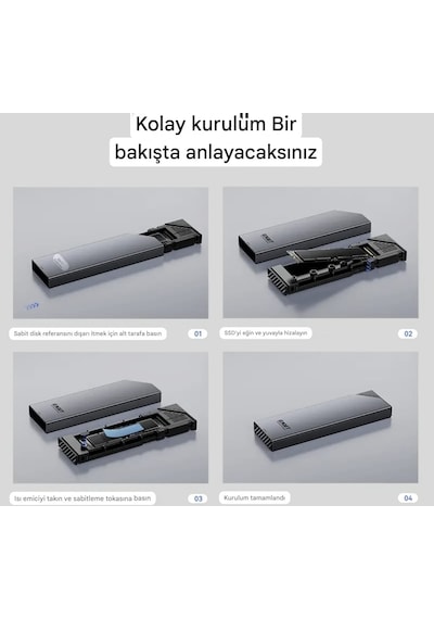 Eaget Se630d M2 Nvme+sata Muhafaza Kutusu Çift Protokol Ce Lisanslı 2280/2260/2242/2230/ 10gbps 3.2 Yüksek Hızlı Son Nesil Teknoloji Metal Sağlam Şık Tasarım