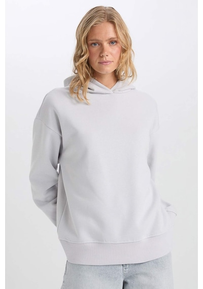 DeFacto Relax Fit Kapüşonlu Kalın Basic Düz Sweatshirt D9935AX24WNGR431 DeFacto Relax Fit Kapüşonlu Kalın Basic Düz Sweatshirt D9935AX24WNGR431