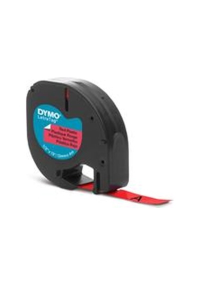 Dymo S0721630 Letratag Plastik Şerit 12 Mm X 4 Mt , Kırmızı 59424 91203