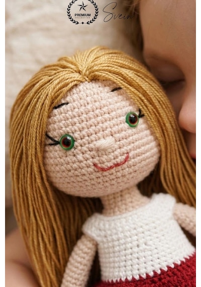 Amigurumi Özel Üretim El Yapımı Renkli Etekli Amigurumi Bebek El Örgüsü Sevimli Oyuncak Dekoratif