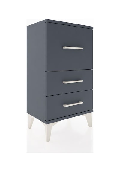 Arges Komodin 3 Çekmeceli 44x30x80 Antrasit-antrasit Antrasit