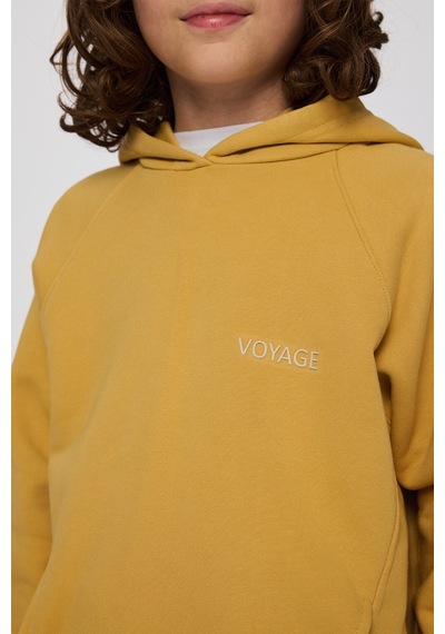 Panço Erkek Çocuk Kapüşonlu Hardal Sweatshirt Sarı