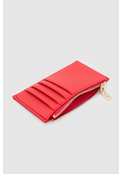 Shule Bags Linn Dokulu Kadın Kartlık Kırmızı