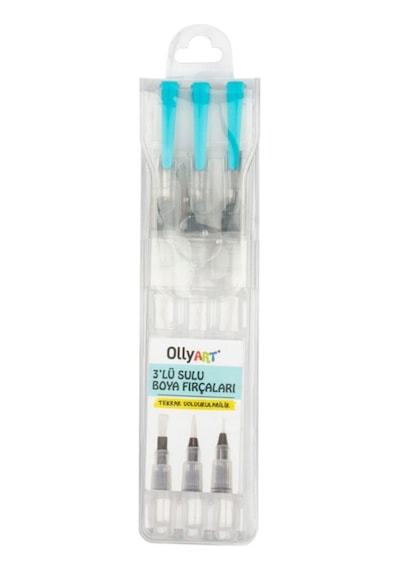 Ollyart 3'lü Doldurulabilir Sulu Boya Fırçaları