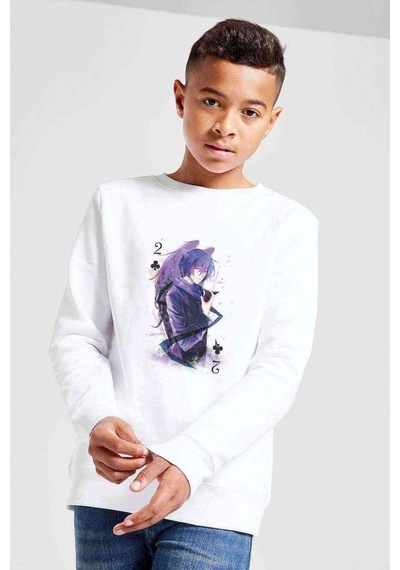 Tshirthane Anime Tokyo Ghoul Anteiku Baskılı Unisex Çocuk Beyaz Sweatshirt (534763103) Beyaz