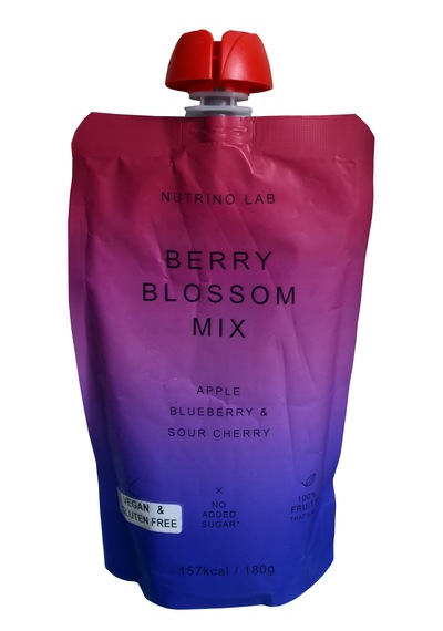 Nutrino Lab Berry Blossom Mix Elma Yaban Mersini Vişne Püresi Glütensiz Vegan Şeker İlavesiz Katkısız Sağlıklı Atıştırmalık 180 G