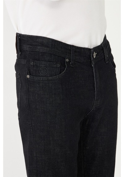 Siyah Premium Denim Erkek Jean Pantolon Siyah