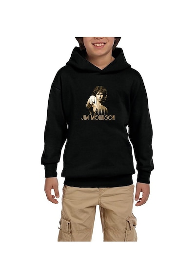 Zepplin Giyim The Doors Jim Morrison Siyah Çocuk Kapşonlu Sweatshirt Siyah
