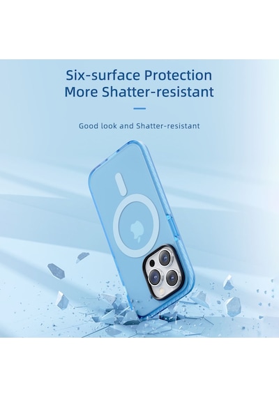 Rock Apple Uyumlu iPhone 14 Pro Kılıf Shield Serisi Magsafe Anti Shock - Siyah Siyah