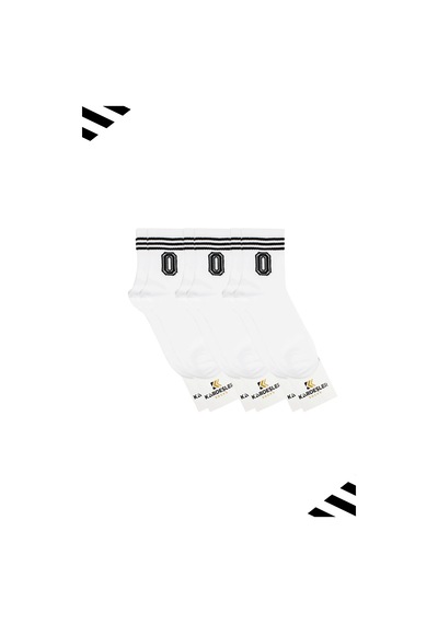 Kardeşler Çorap Unisex O Harfi Desenli Tenis Çorap Harfli Çorap 3'lü Paket Beyaz - 530648286 Beyaz