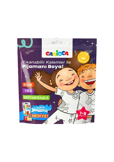 Boyanabilir Pijama Yıkanabilir Kalem Hediyeli 7-8 Yaş