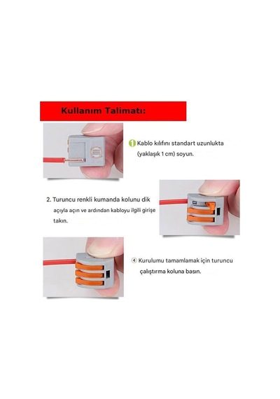 Pct-213 Hızlı Bağlantı Klemensi 3 Pin-mandallı Vidasız Buat Terminali 32a