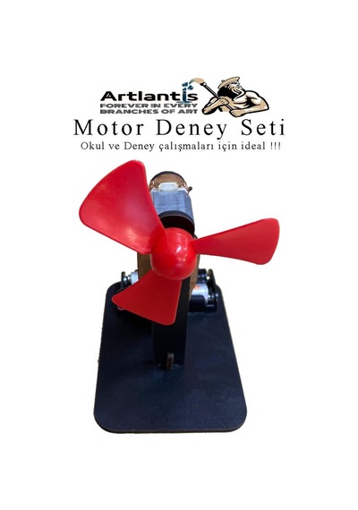 Pervane Motor Deney Seti 1 Paket Dc Motor Anahtar Pil Yatağı Pervane Pil İletken Kablo Okul Deney Seti