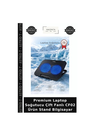Premium Laptop Soğutucu Çift Fanlı Cf02 Ürün Stand Bilgisayar