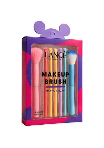Lancé Professional 7'li Renkli Makyaj Fırça Seti - Festival Koleksiyonu