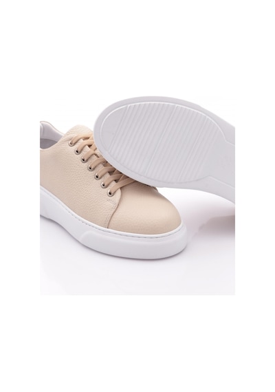 Dgn Paco Erkek Sneakers Ayakkabi Bej Floater Beyaz