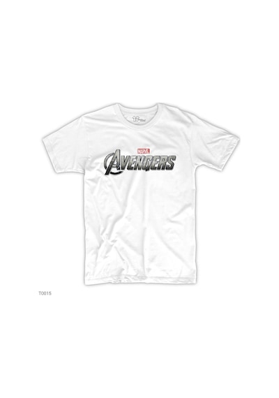 Avengers Logo Beyaz Tişört Beyaz
