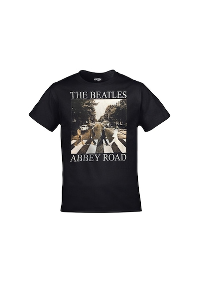 Kalic Studio Unisex Siyah The Beatles Abbey Road Baskılı Siyahorj101